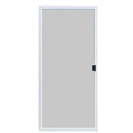Patio Screen Door, 30 In W, Sliding Screen, Aluminum, White